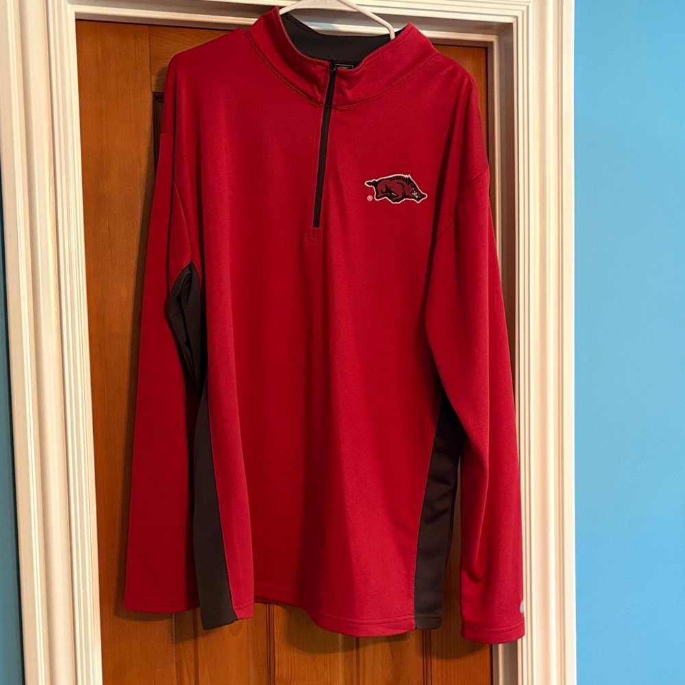 Red and Black Pullover Jacket